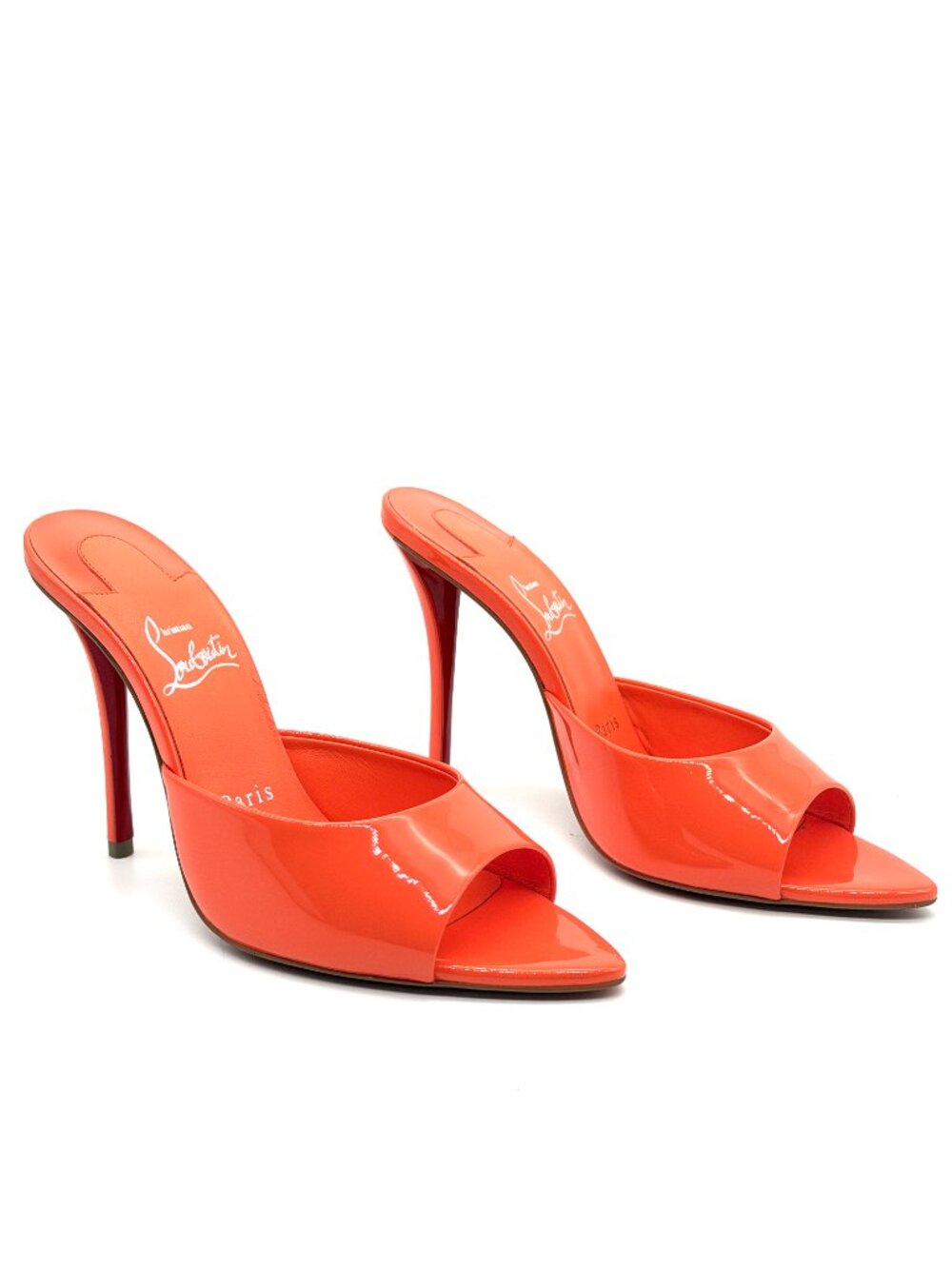 Christian Louboutin MISS Z MULE 100 Patent Leather Sandals Heels Caruzo - Picture 9 of 16